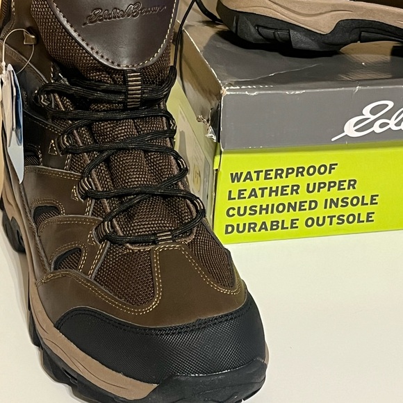 Eddie Bauer Men's Fairmont Hiking Boots Leather Waterproof - Brown Size 11 - Picture 6 of 11